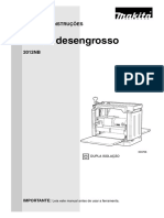 Manual Plaina Desengrossadeira 304mm 1650w 2012nb Makita 220v