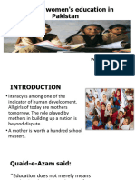 Status of Women's Education in Pakistan PDF