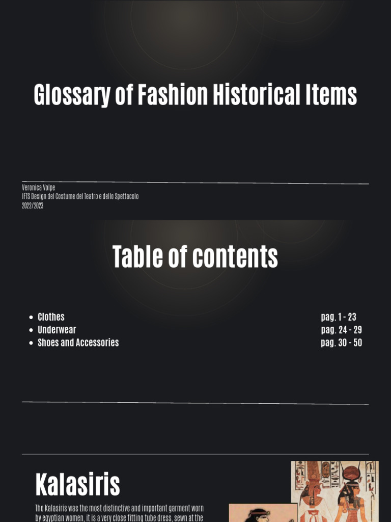 Women's Fashion Glossary