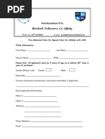 Pre Admission Form