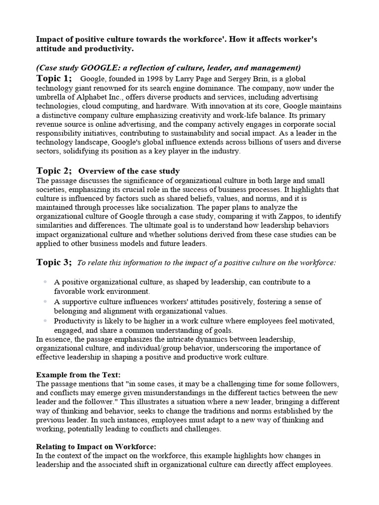 OB Project 2 | PDF | Leadership | Organizational Culture