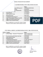 Academic Calender Odd and Even Term Year 2022-23