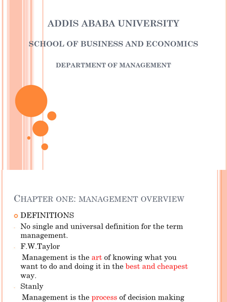 Addis Ababa University: School of Business and Economics | PDF ...