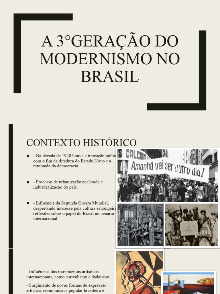 3ª Geração do Modernismo Brasileiro | PDF | Poesia | Modernismo