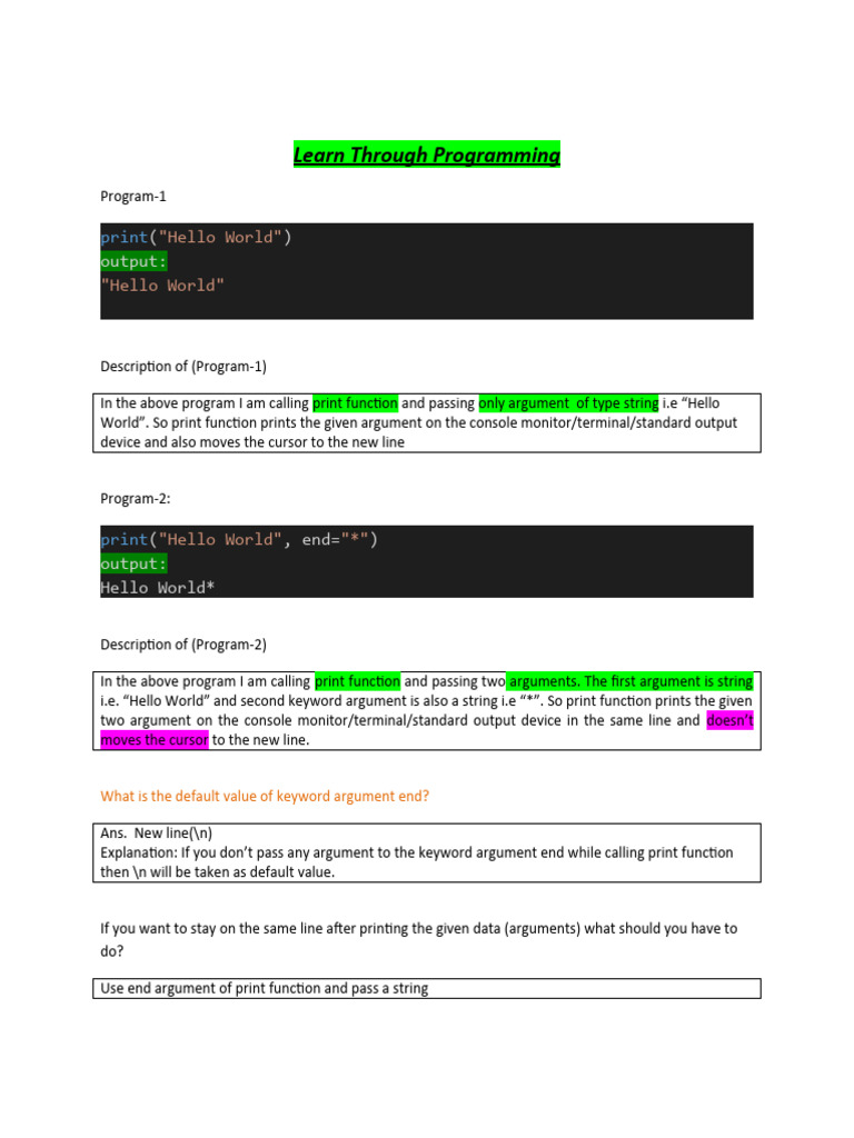 Programs To Teach | PDF | Parameter (Computer Programming) | Computer ...