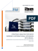 Strategic Analysis For Novo Nordisk's International Expansion Into Brazil