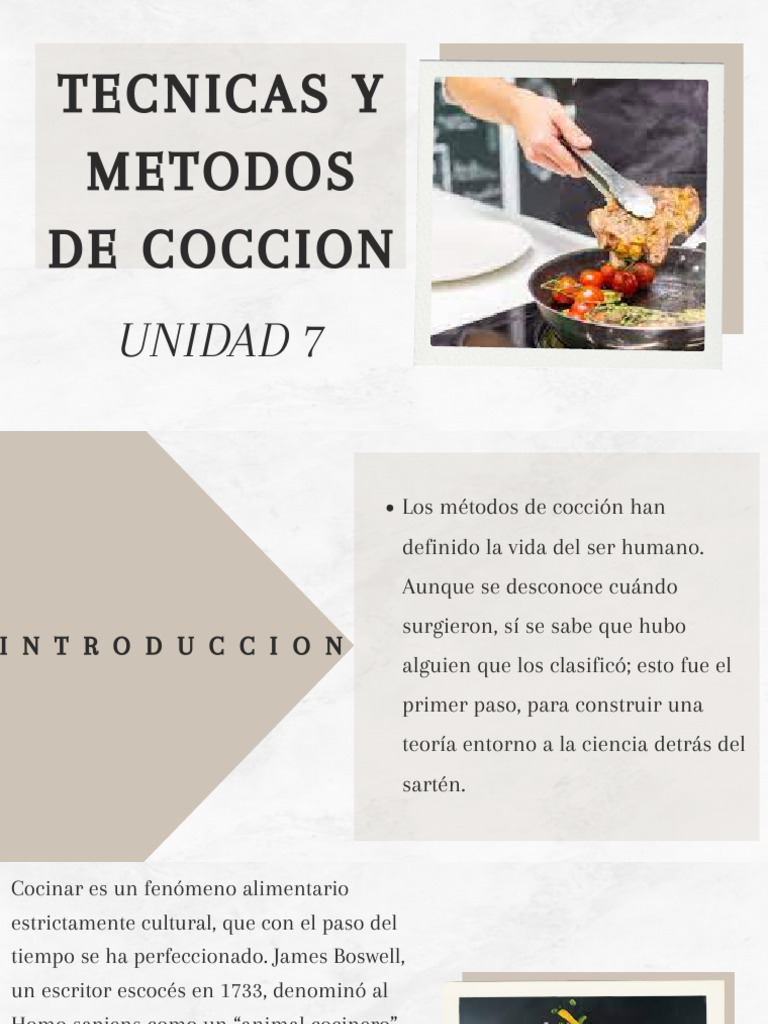 Métodos de Cocción y Triángulo Culinario | PDF | Cocinando | Calor