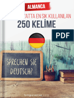 Almanca Günlük Hayatta Kullanılan 250 Kelime