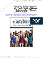 Solution Manual For Human Resource Management 12th Edition Raymond Noe John Hollenbeck Barry Gerhart Patrick Wright
