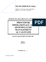 Coperta Proceduri Operationale de Sistem