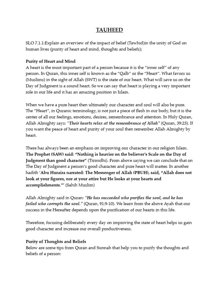 Tawheed Pdf Tawhid Quran
