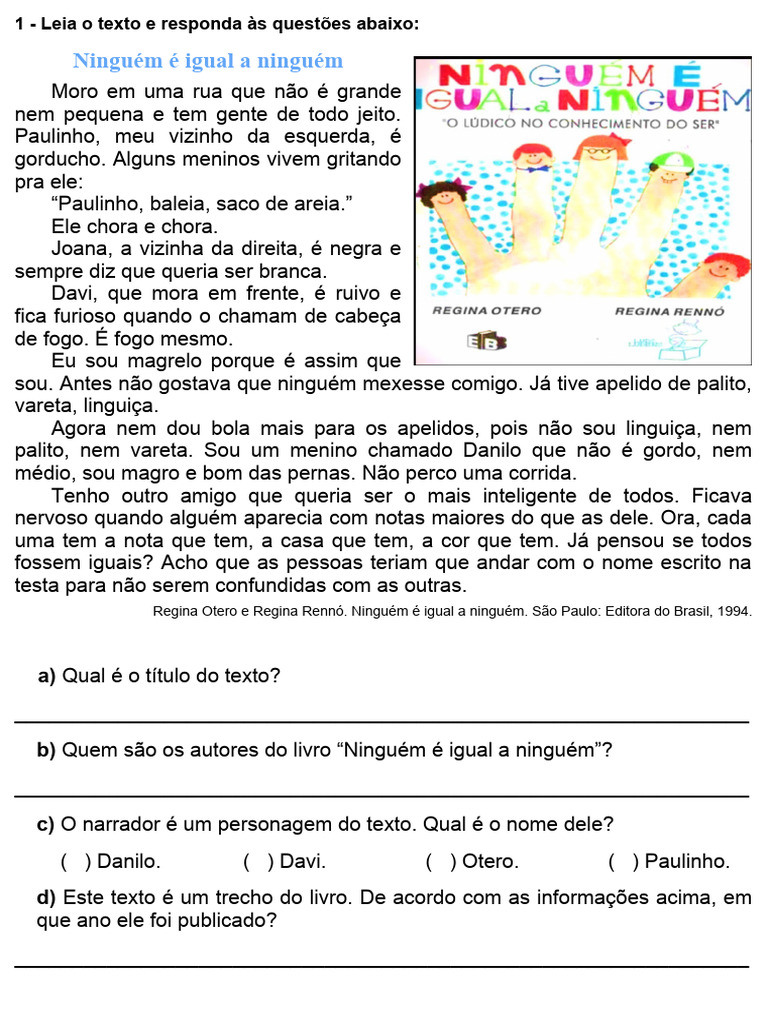 Atividades sobre 