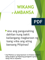 Wikang Pambansa