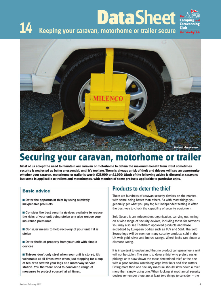 14 Keeping Your Caravan Motorhome or Trailer Secure PDF Radio