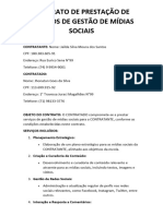 Contrato de Prestação de Serviços de Gestão de Mídias Sociais