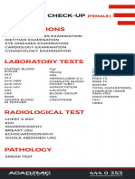 Standard Check-Up Female