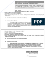 CS Form No 212 Work Experience Sheet