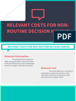 Relevant Costs For Non Routine Decision Making