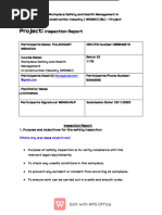 Project:: Inspection Report