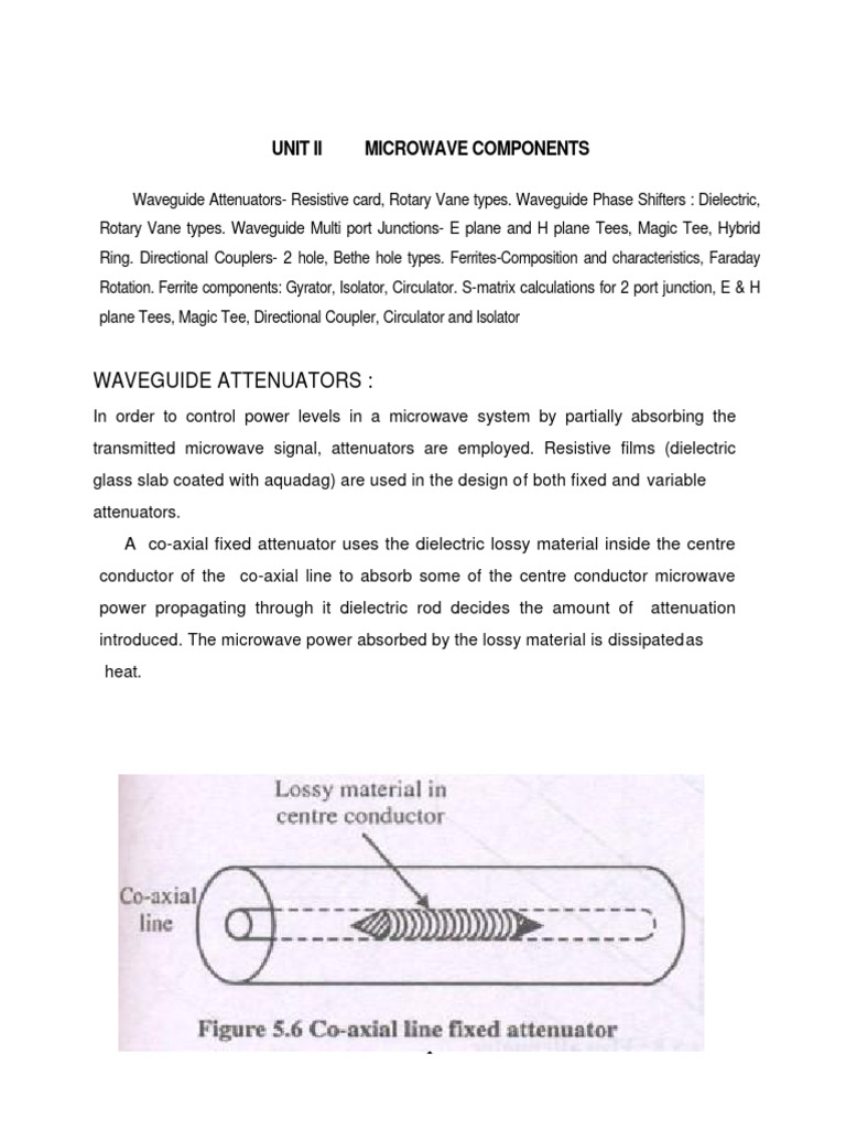 Microwave Components | PDF | Waveguide | Electrical Engineering