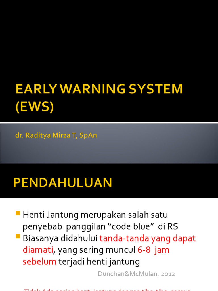 Early Warning System (Ews) | PDF