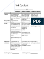 Book Clubs Rubric