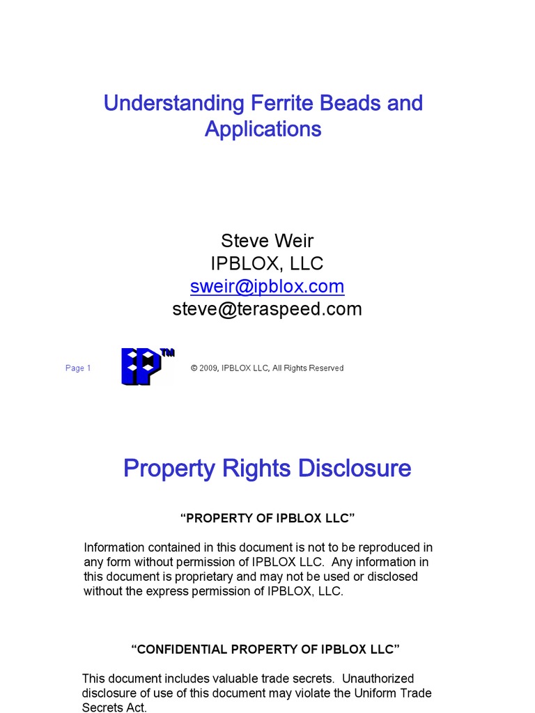 Understanding Ferrite Beads and Applications PDF Inductor Capacitor
