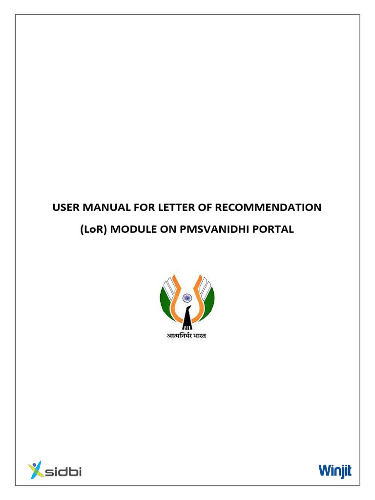 PM Svanidhi LoR Application Guide | PDF | Authentication | Password