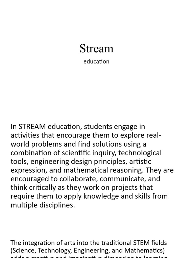 Stream: Education | PDF | Career & Growth