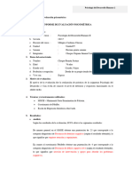 Modelo de Informe de Evaluación Psicométrica Adultez Tardía