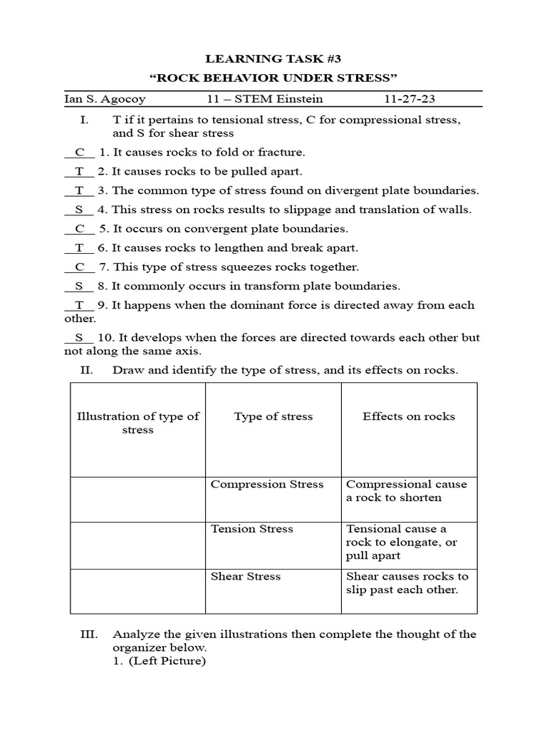 Earth Sci Final Term 3 | PDF | Stress (Mechanics) | Plate Tectonics