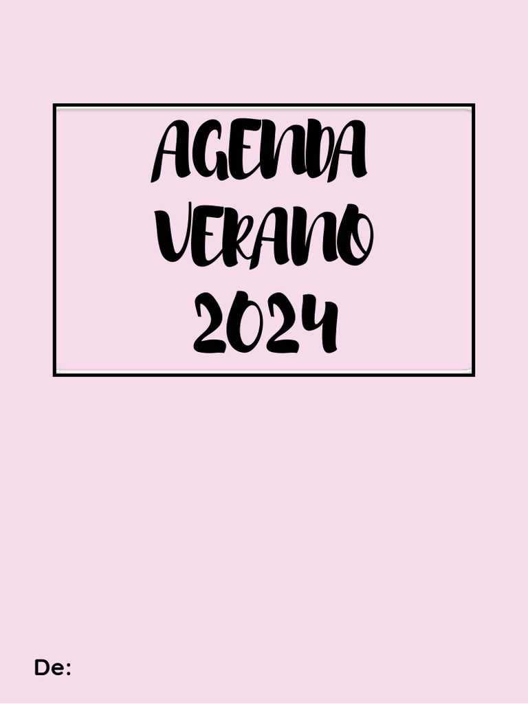 Agenda Verano 2024 PDF
