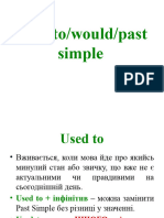 Used To/would/past Simple