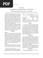 Download Neuropathic Pain QuestionnaireShort Form by joshis79 SN68963446 doc pdf