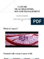 Cancer Clinical Diagnosis, Prevention and Management