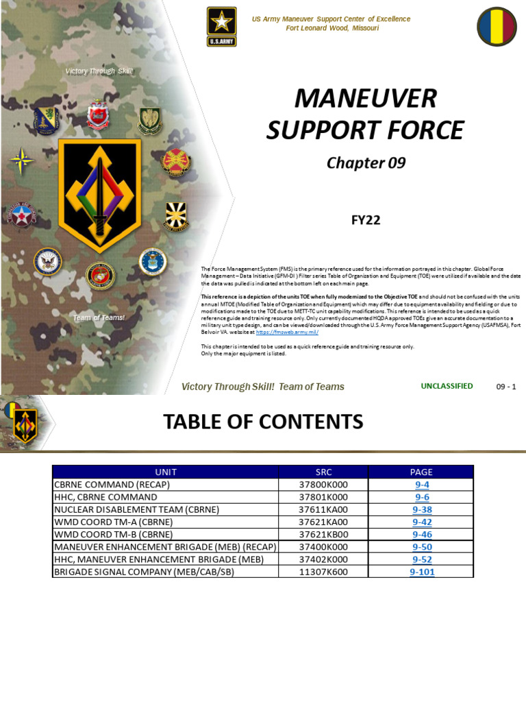 CH09 Maneuver Support (FY22) 12 Oct21 | PDF | Weapons Of Mass ...
