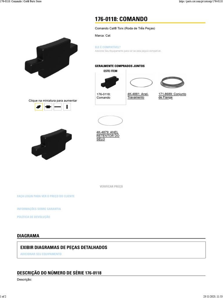 176-0118 - Comando - Cat® Parts Store | PDF