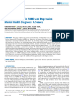 Machine Learning in ADHD and Depression Mental Health Diagnosis A Survey