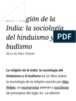 La Religión de La India - La Sociología Del Hinduismo y El Budismo - Wikipedia, La Enciclopedia Libre