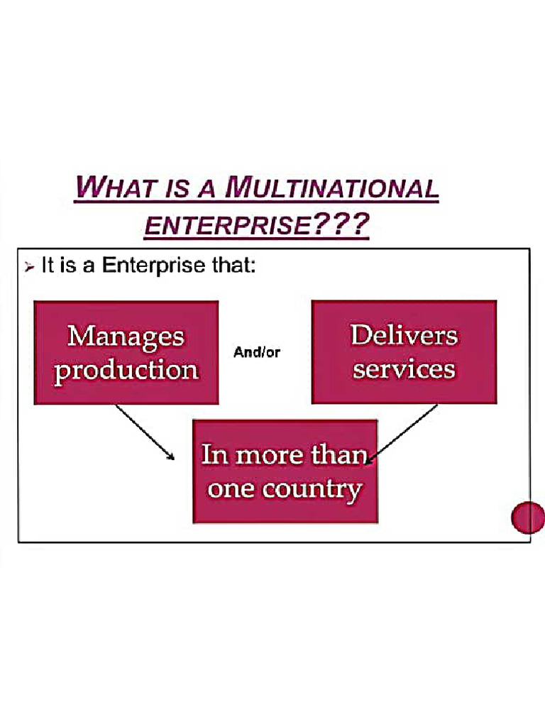 Multi National Enterprise | PDF