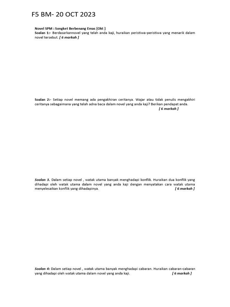 Novel Spm Okt 2023 Ting5 104558 Pdf