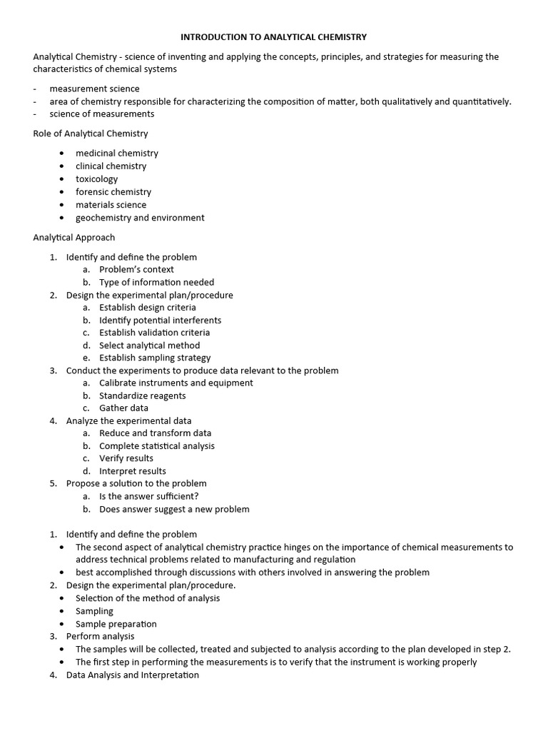 Introduction to Analytical Chemistry | PDF | Solubility | Solvation