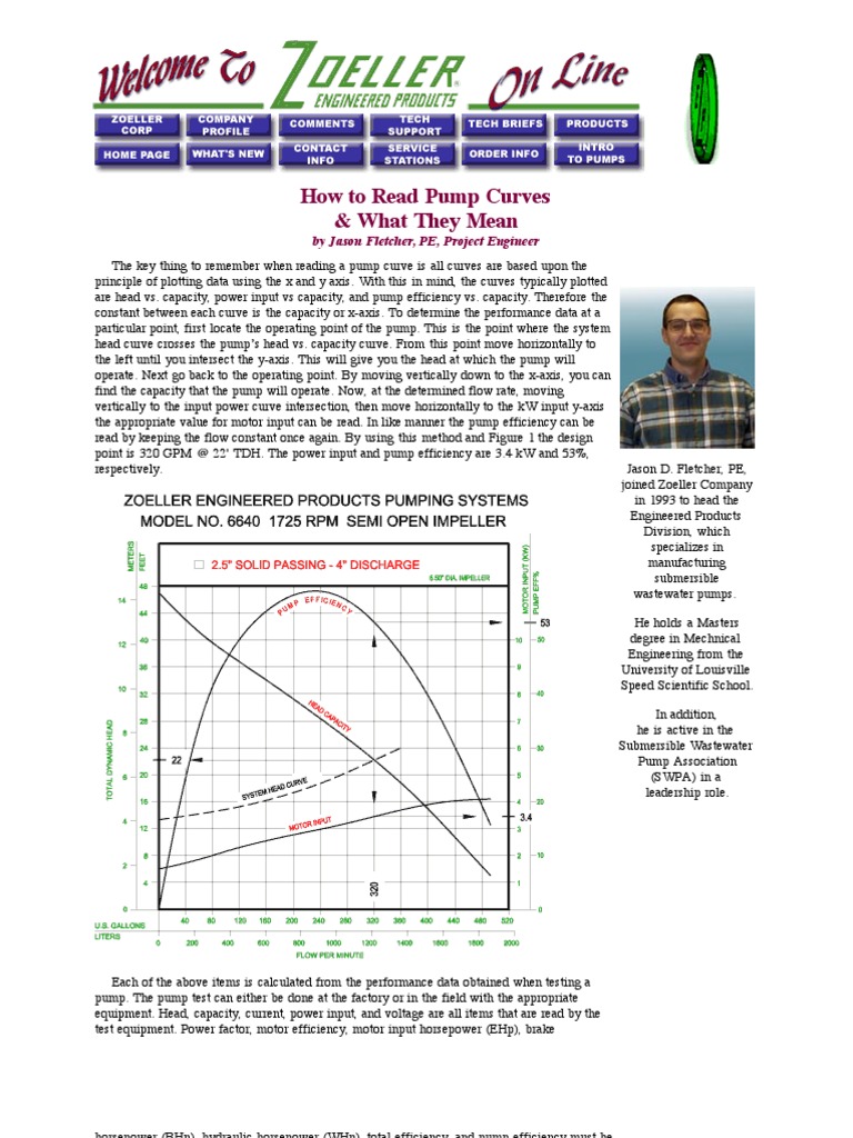 How to Read Pump Curves Horsepower Power (Physics)