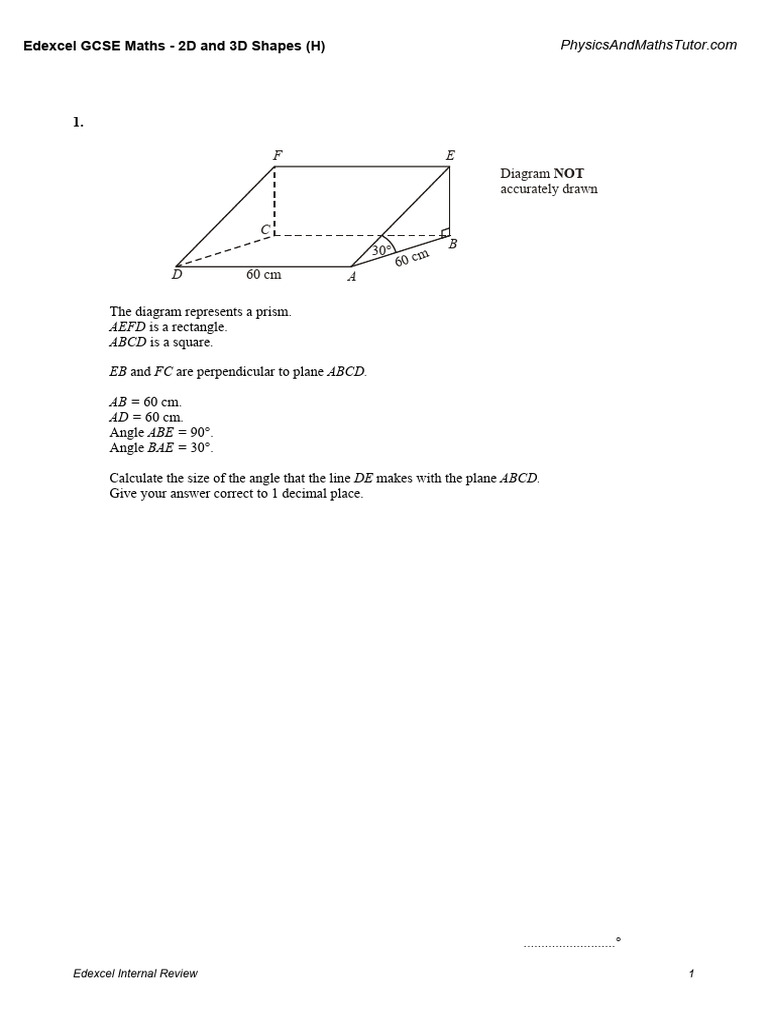 2D and 3D Shapes (H) | PDF | Area | Volume