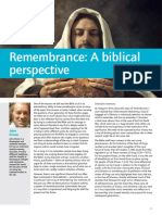 Rememberance - A Biblical Perspective.