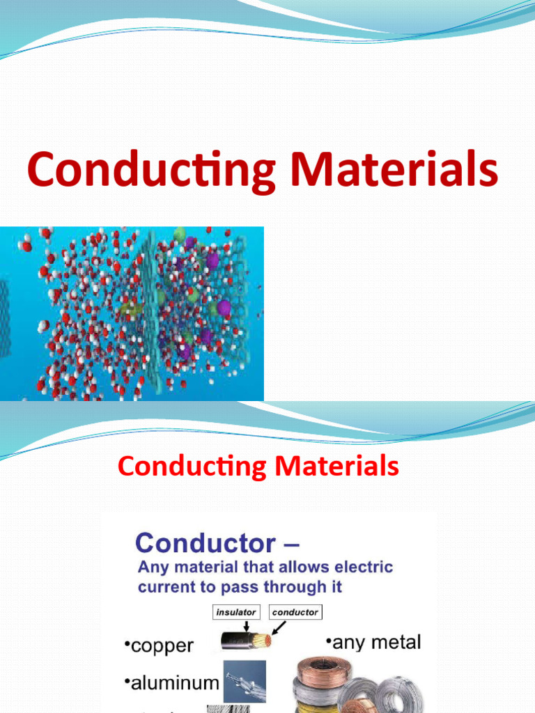 Conducting Materials PDF Electrical Resistivity And Conductivity Electron