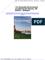 Test Bank For Essential Environment The Science Behind The Stories 4th Edition Withgott