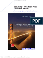 College Accounting 14th Edition Price Solutions Manual