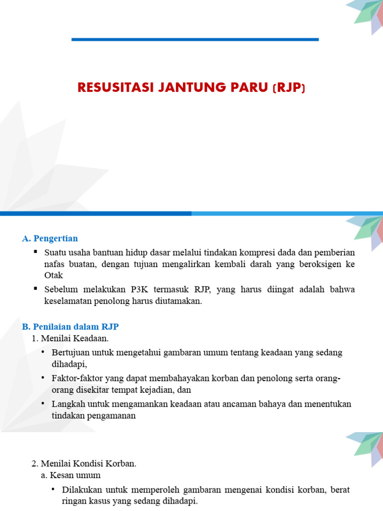 Rasio Kompresi dan Napas RJP Dewasa | PDF | Pengembangan Diri ...