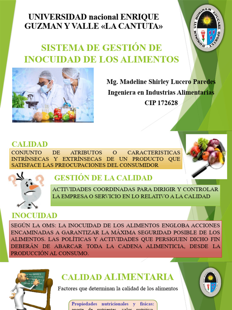 Sistema de Gestión de Inocuidad Alimentaria | PDF | Análisis de Riesgo ...